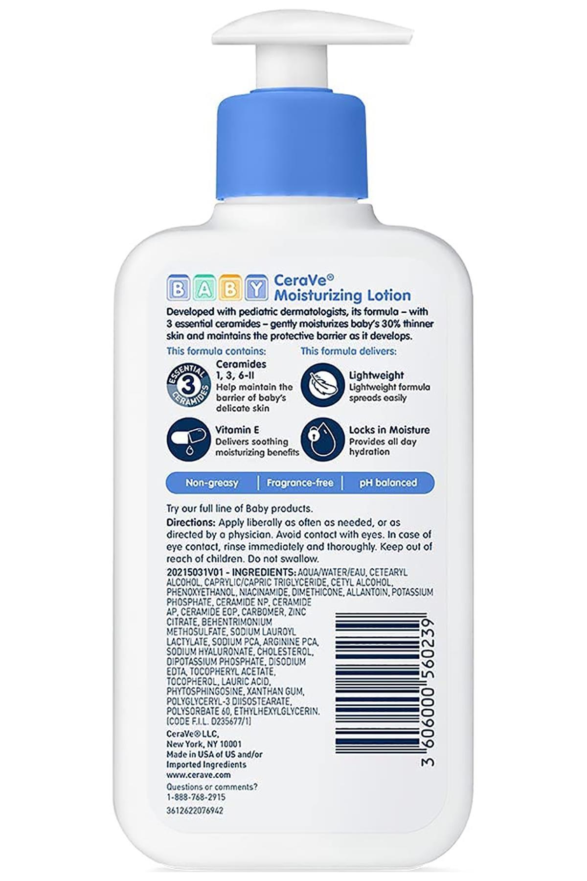 CeraVe Baby Nemlendirici Bebek Losyonu 237ML fotoğrafı 2 (önizleme)
