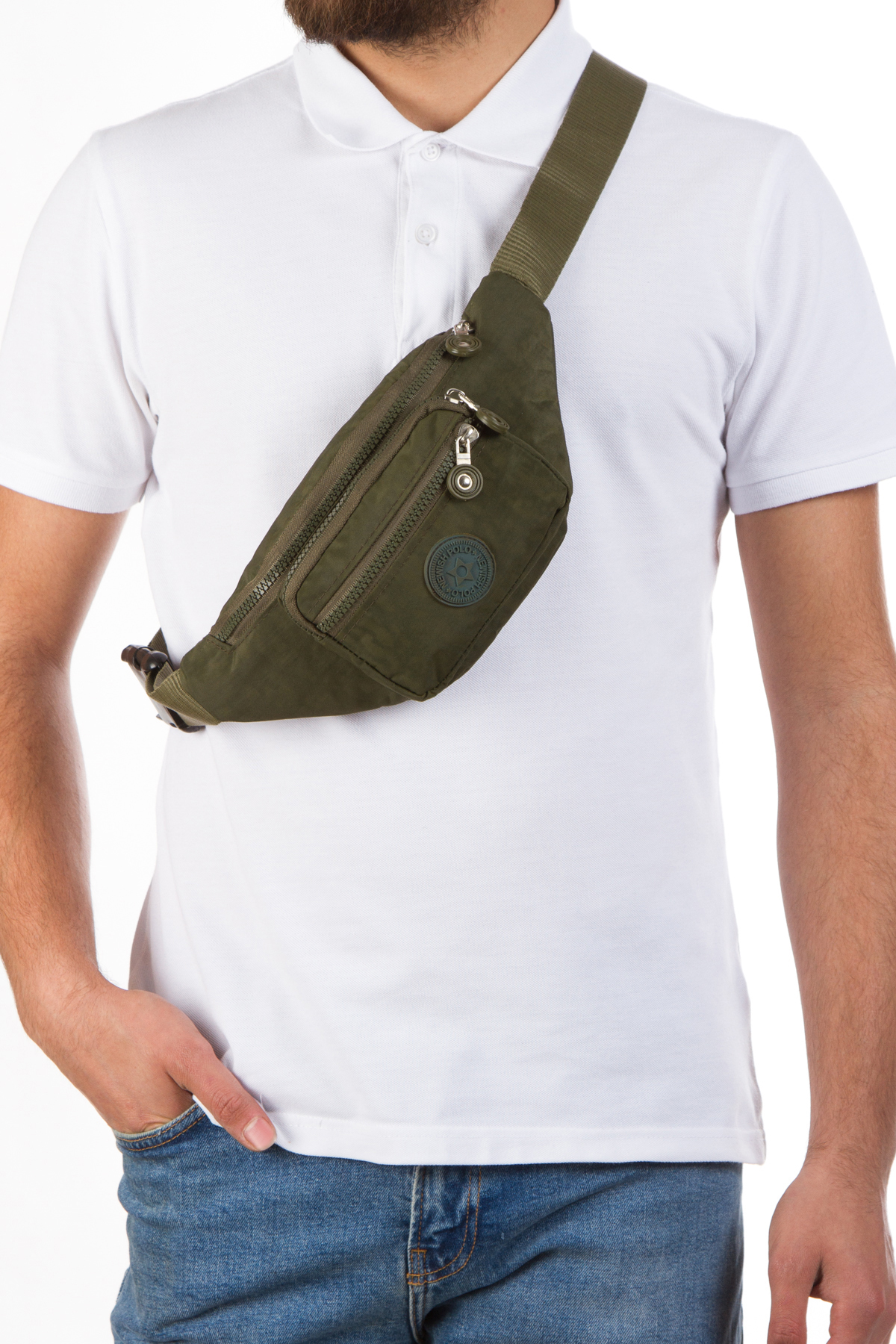Newish Polo Unisex Haki Çapraz Askılı Bel omuz Ve Göğüs Çanta Spor ve Seyahet
