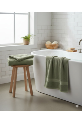 LİNDENİ HOME BANYO HAVLUSU ÇİZGİ DESENLİ %100 PAMUK 2 ADET 90*150 CM