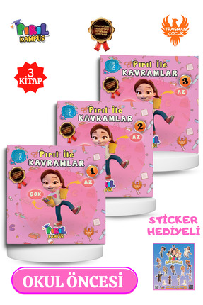 TRT ÇOCUK PIRIL KAMPÜS Pırıl ile Kavramlar AZ–ÇOK (3 Kitap Set) | Okul Öncesi...