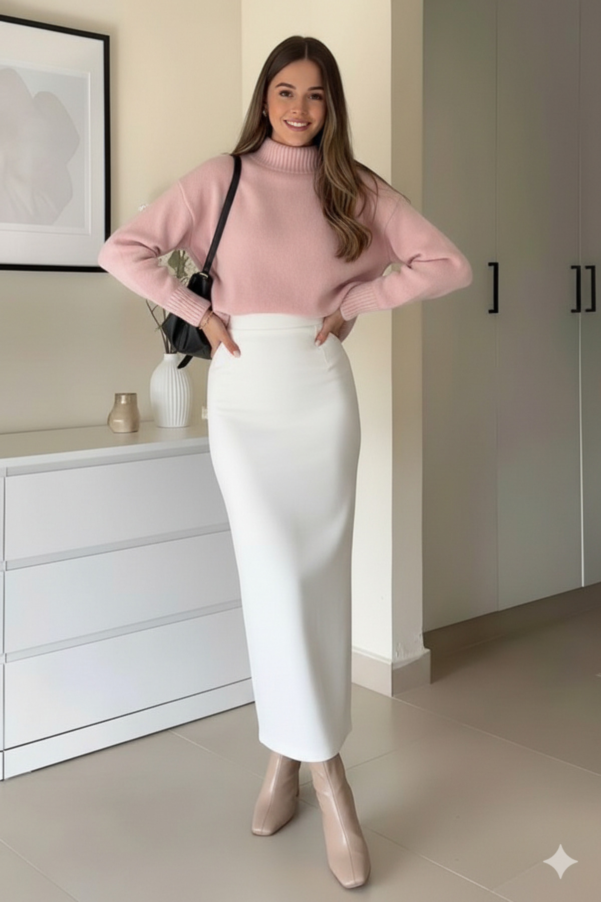 CNG MODA  Scuba Beli Lastikli Kalem Etek - Görsel 3