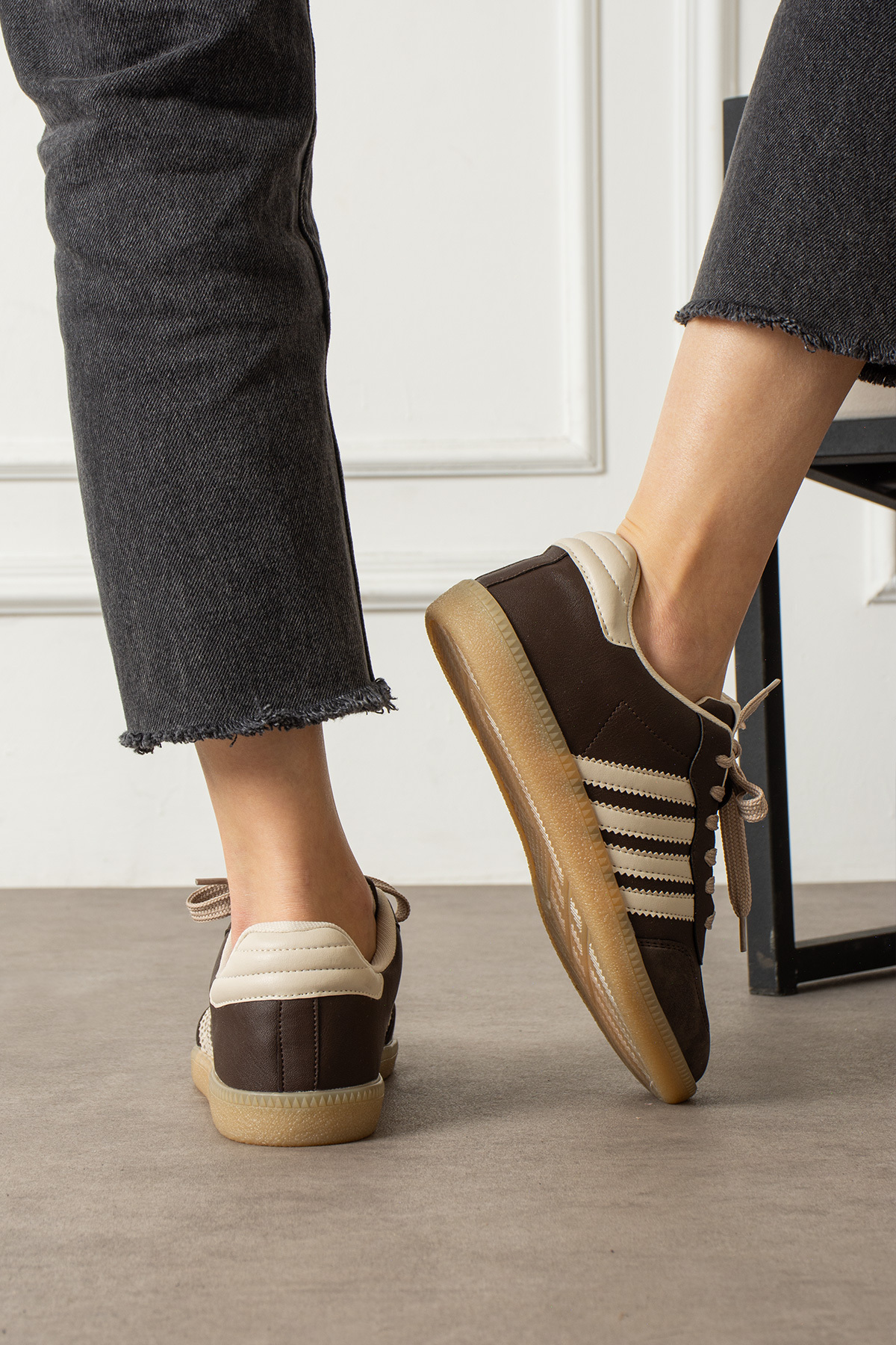 pasyone  Kahverengi Kadın Günlük Sneaker Ayakkabı - Görsel 3