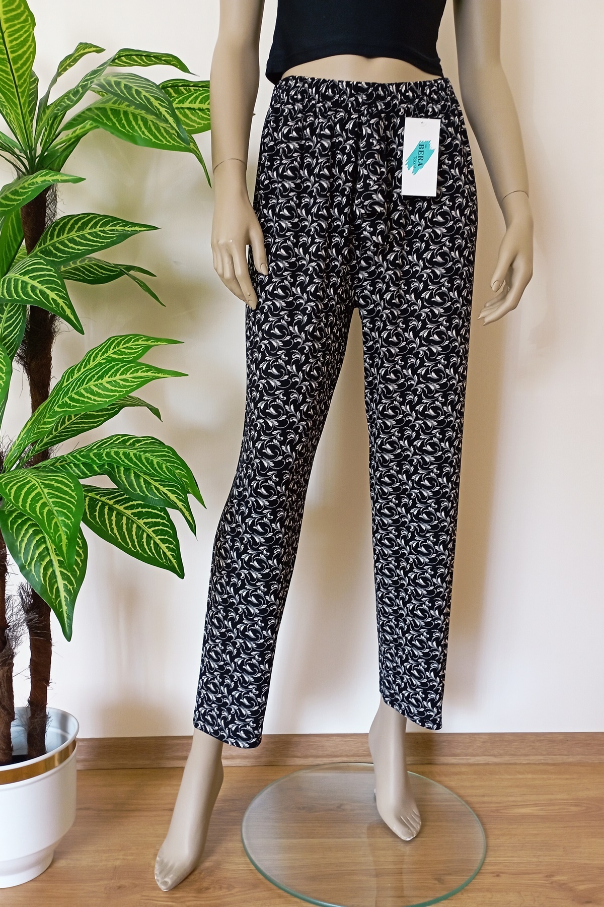Women's Motif Patterned Lycra Flexible Combed Cotton Pajamas Bottom