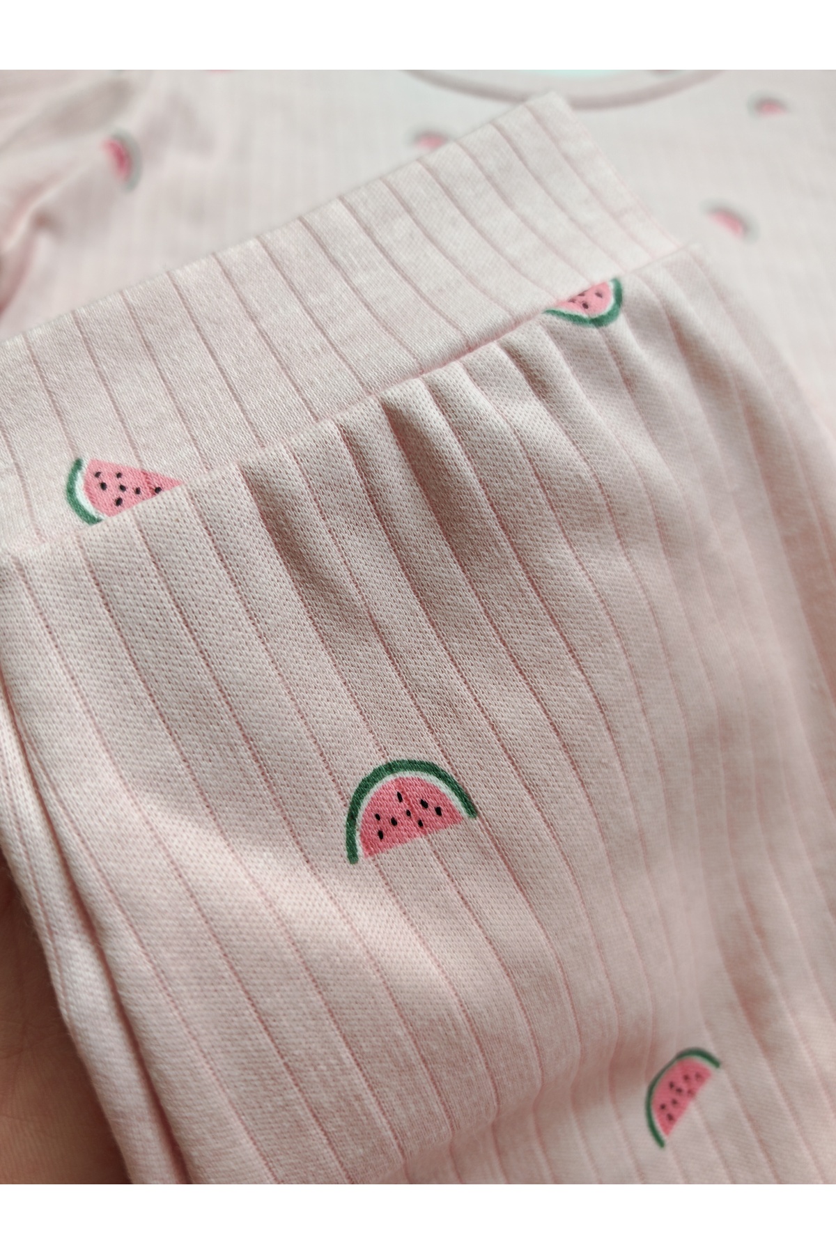 Pijama Pembe Karpuz Desenli - Pembe