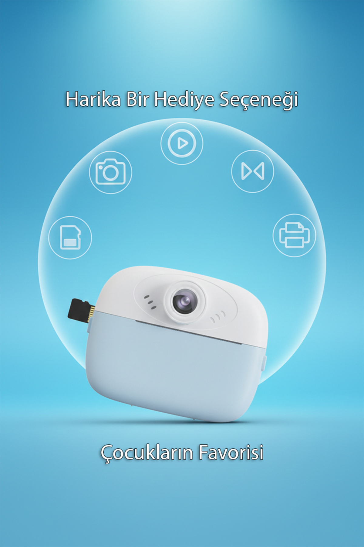 Tekvora Termal Baskılı Çocuk Fotoğraf Makinesi | Anında Siyah Beyaz Baskı | Video Kayıtlı | Zoom Özellikli - Fiyatı, Yorumları