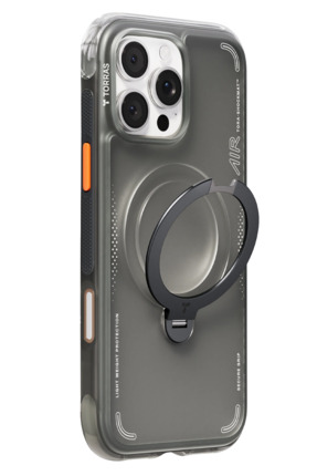TORRAS iPhone 16 Pro Max Uyumlu O Stand Spin Air Serisi Magsafe Kılıf Siyah