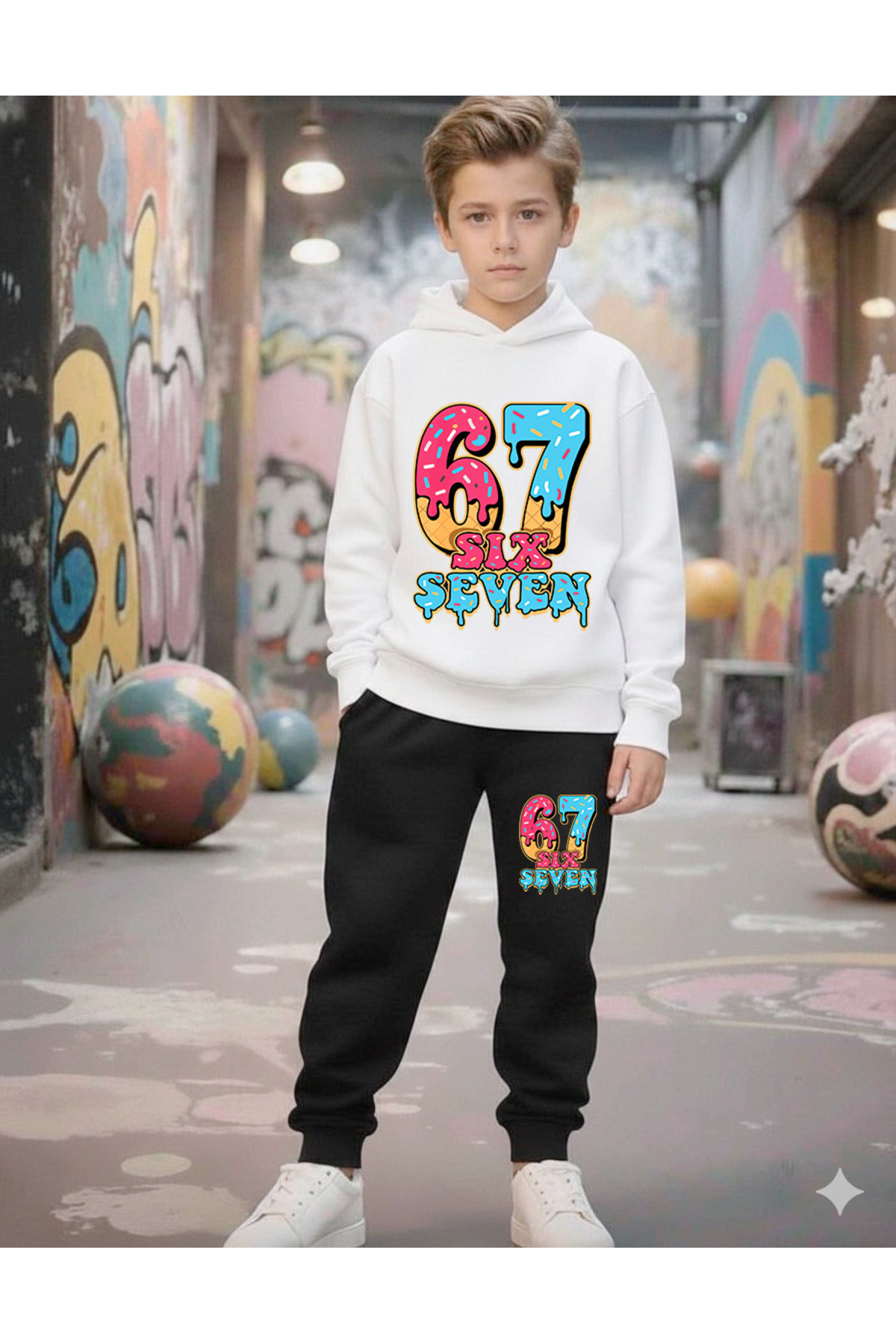 SIX LOVER BOYS' PRINTED TRACKSUIT SET, 67 DESIGNS