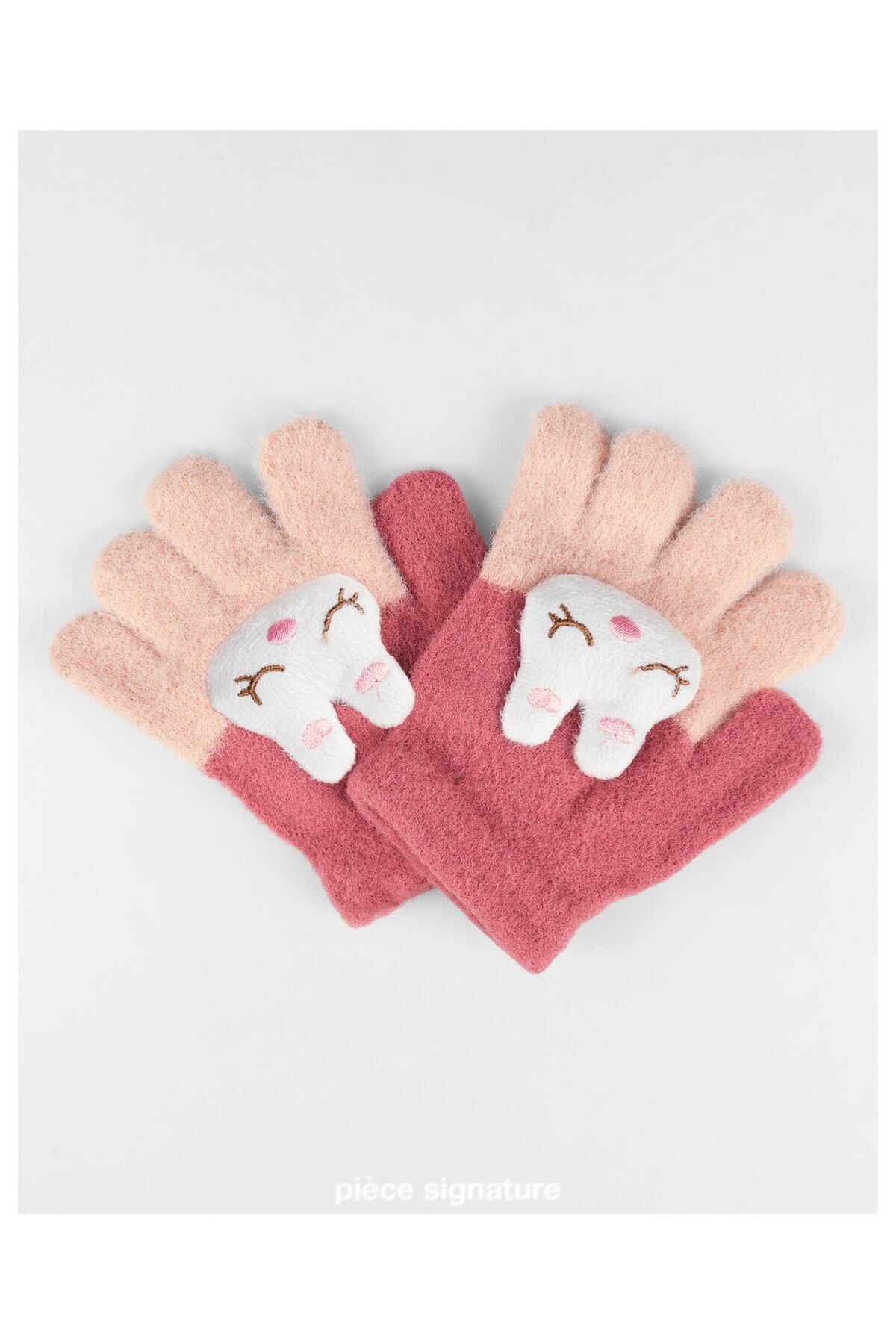 PIECE SIGNATURE Sevimli Tavşan Aksesuarlı Yumoş Çocuk Eldiven ( 1-3 Yaş ) fotoğrafı 2 (önizleme)