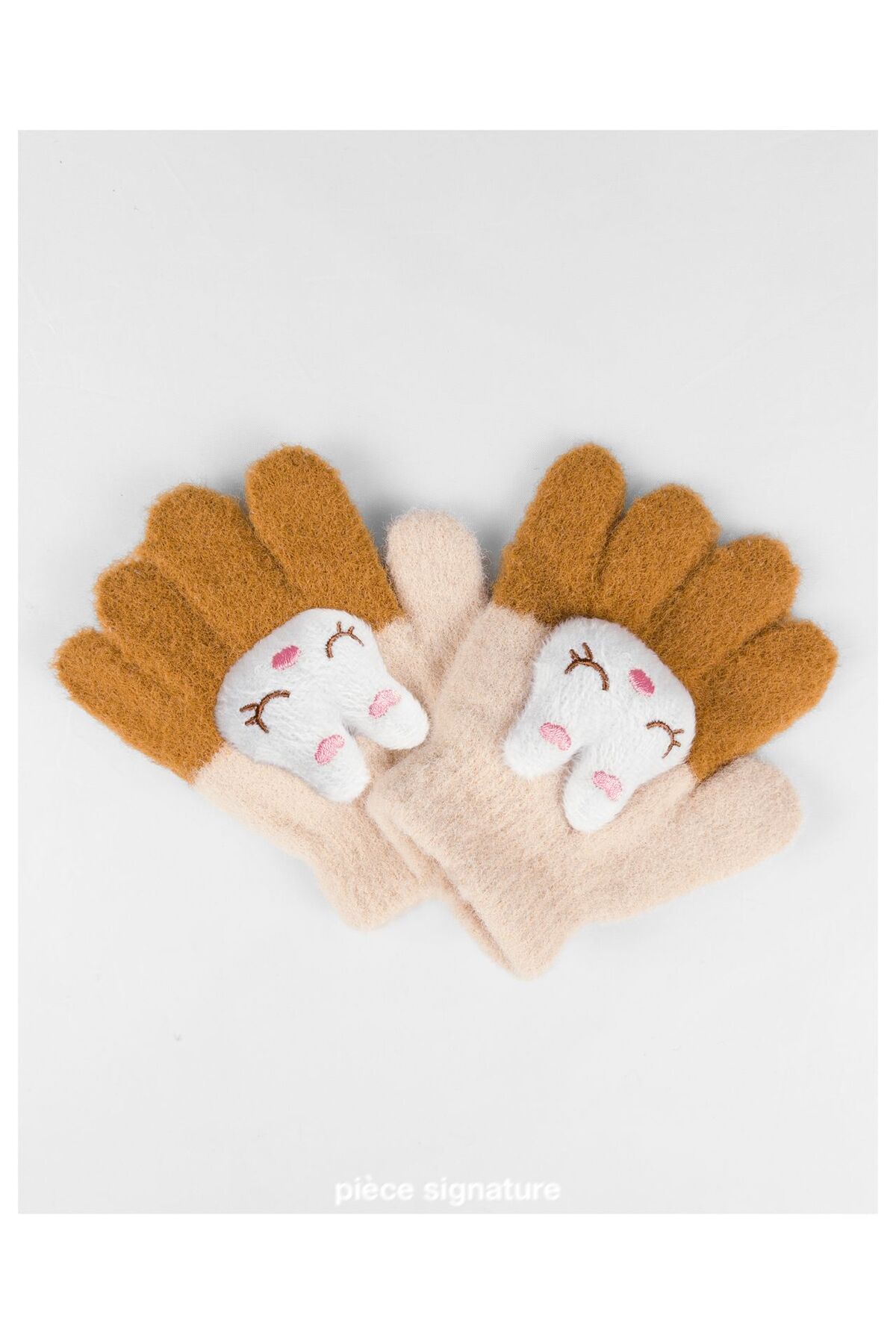 PIECE SIGNATURE Sevimli Tavşan Aksesuarlı Yumoş Çocuk Eldiven ( 1-3 Yaş ) fotoğrafı 4 (önizleme)