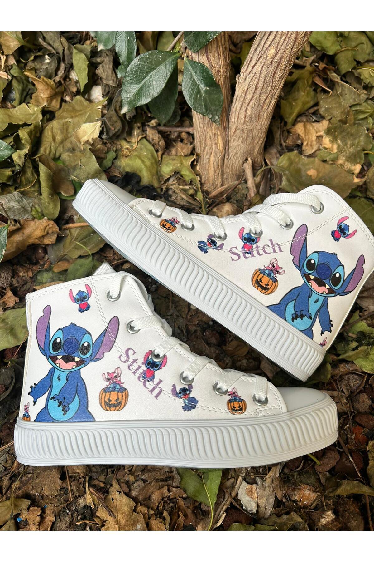Girl Stitch Printed Casual Sports Shoes – Cute Character Patterned