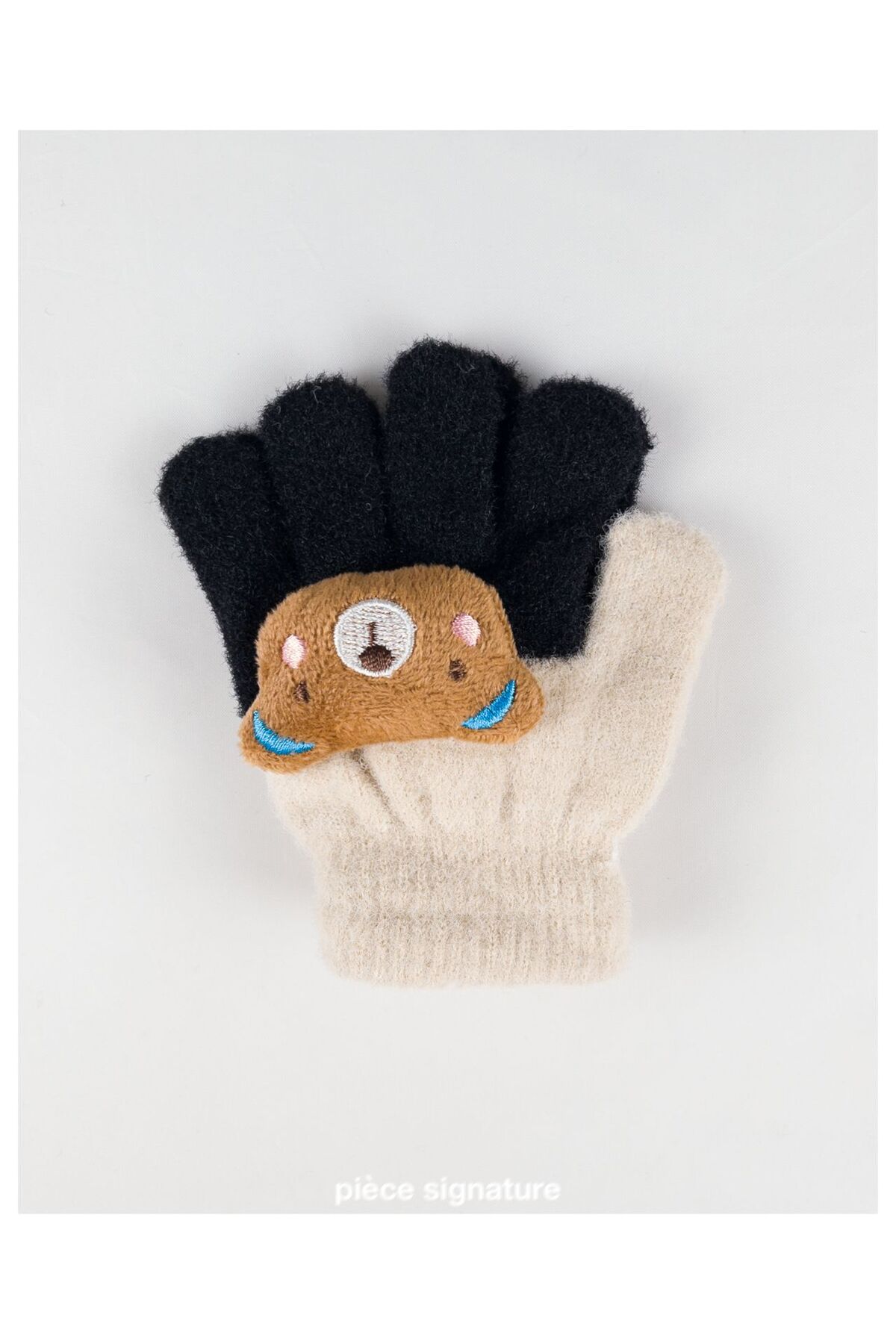 PIECE SIGNATURE Sevimli Ayı Aksesuarlı Yumoş Çocuk Eldiven ( 1-3 Yaş ) fotoğrafı 4 (önizleme)
