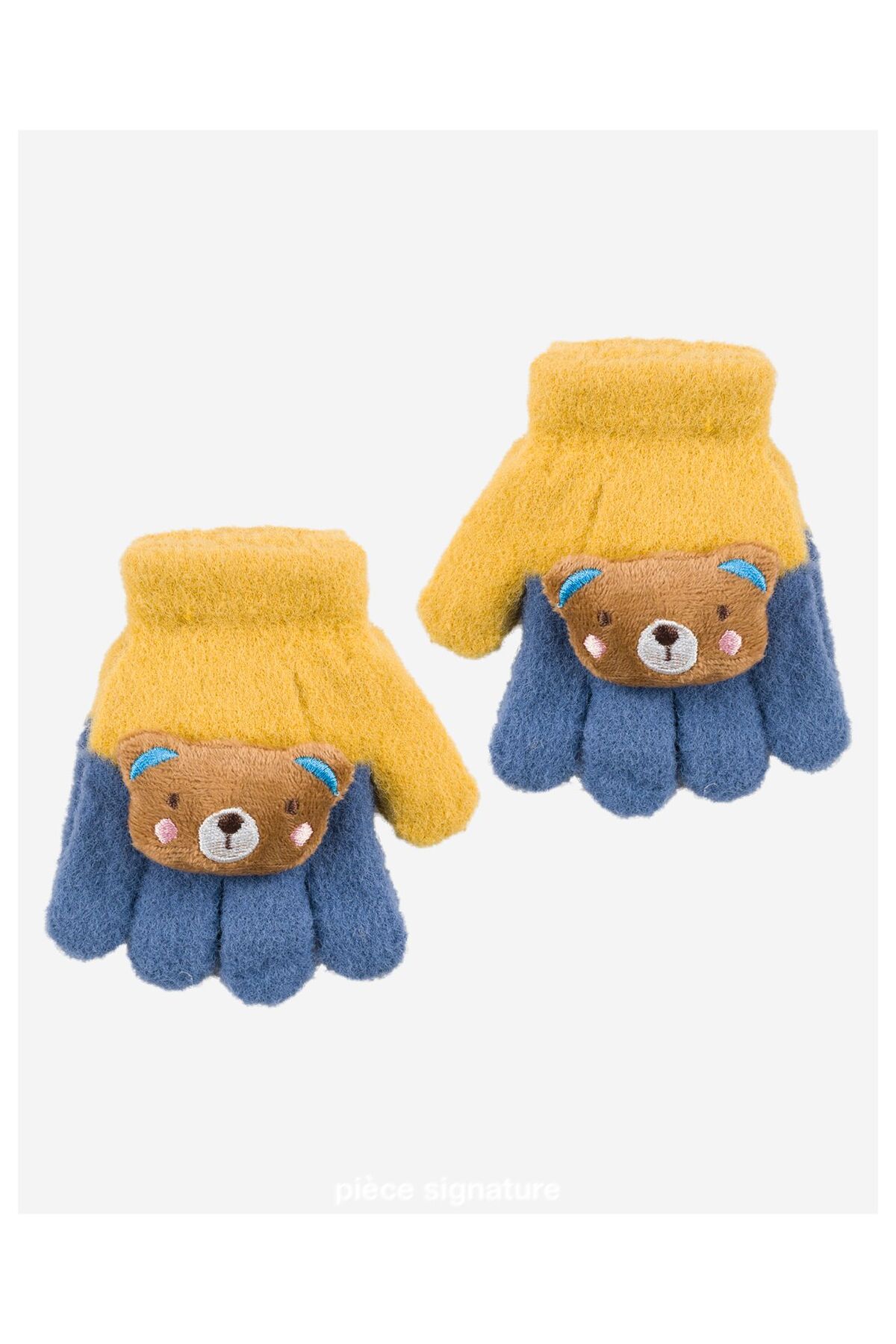 PIECE SIGNATURE Sevimli Ayı Aksesuarlı Yumoş Çocuk Eldiven ( 1-3 Yaş ) fotoğrafı 3 (önizleme)
