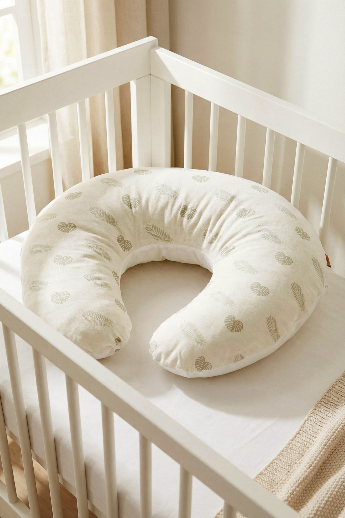 HAMUR Newborn Double-Sided Maternity Pillow for Breastfeeding with Washable C...