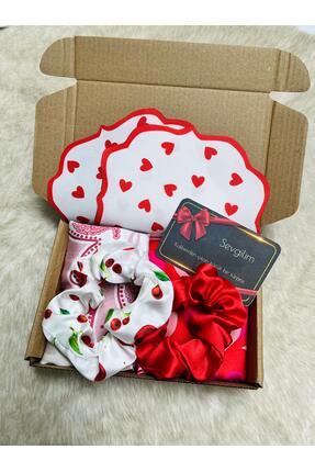 tarzınısec Sevgililer Günü Özel Love Fular Toka Bandana Hediye Seti