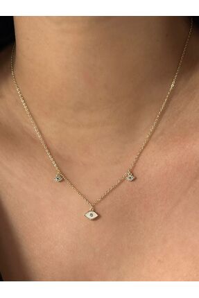 RENDA ACCESSORY Göz Kolye Çelik Özel Tasarım Gold