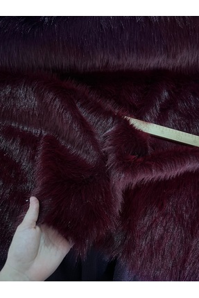 Atlas Kumass Kürk Kumaş bordo