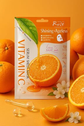 Roesıa Rose Cosmetics Yüz Maskesi Serumlu Portakal Özlü