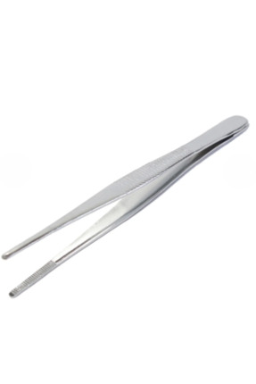 Labolist Penset Düz Küt Uçlu 13 cm Paslanmaz Çelik