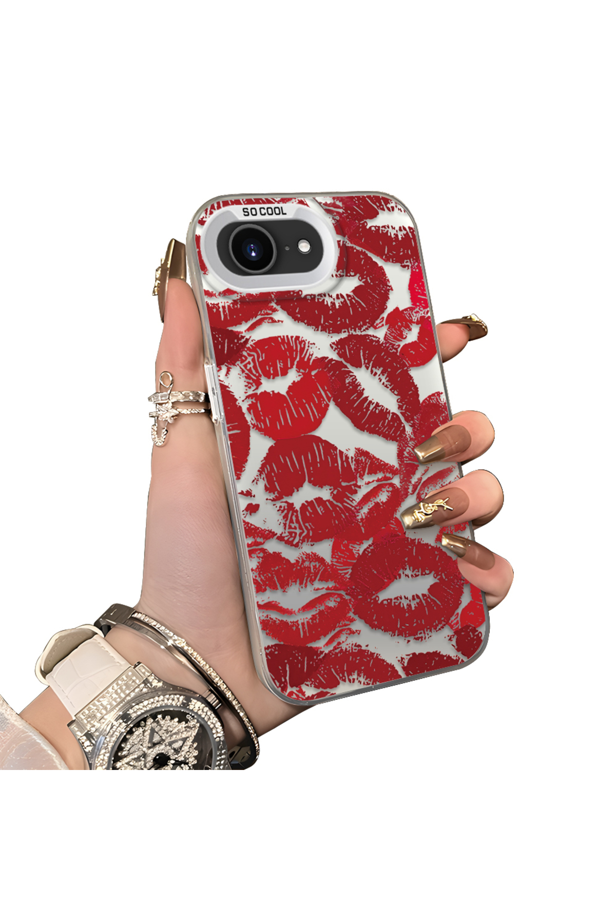hard Acrylic Back Silicone Edge Lens Protection Case Compatible with iPhone 16e/17e