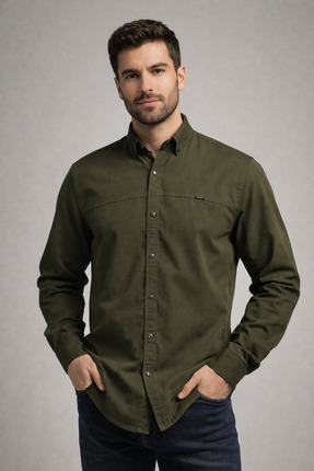 COLVIS MAN Slim Fit Uzun Kol Çıt Çıtlı Yıkamalı Gabardin Kot Modelli Erkek Gö...