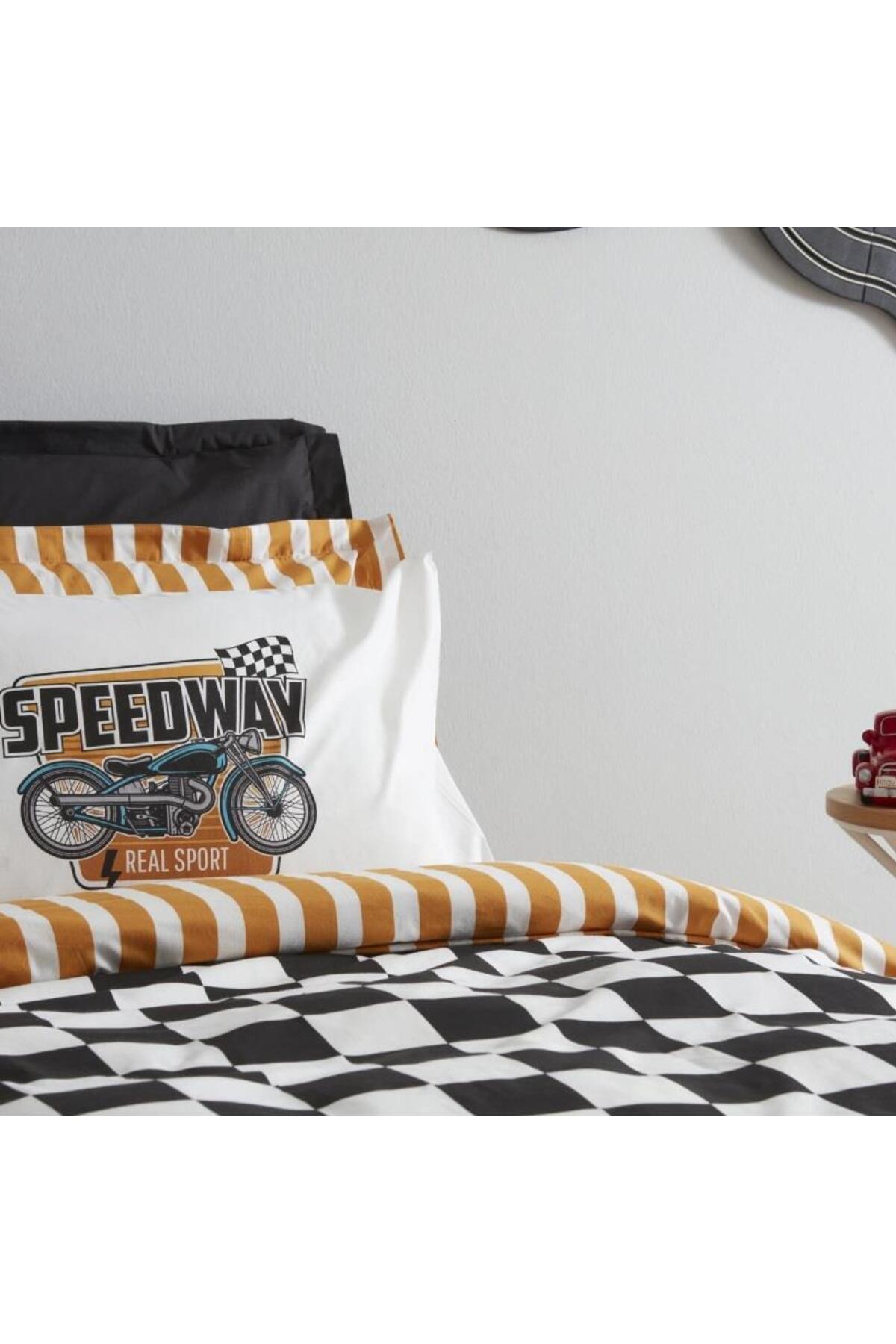 Karaca Home Nevresim Takımı %100 Pamuk Tek Kişilik Young Speed Way (Fitted) fotoğrafı 3 (önizleme)