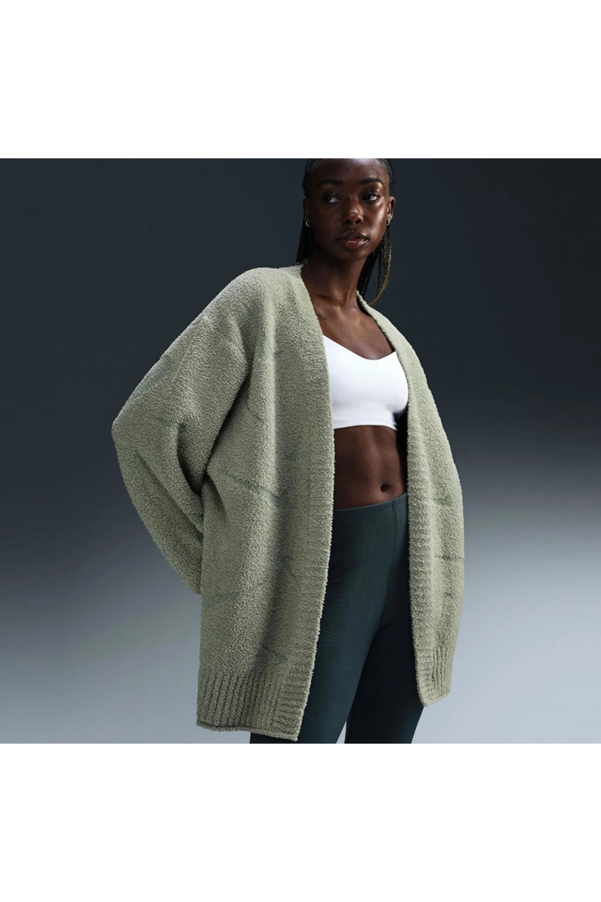 Nike Sportswear Phoenix Cozy Bouclé Oversized örgü hırka - Fiyatı