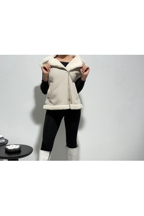 MİRZATEX tekstil Suni kürklü deri yelek