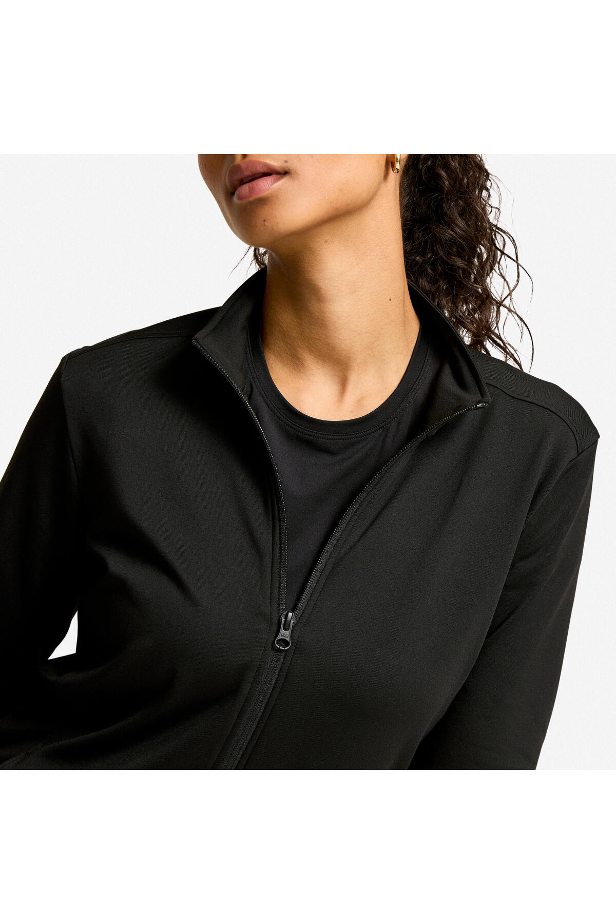 Decathlon Kadın Polar Spor Ceketi - Siyah görsel 4