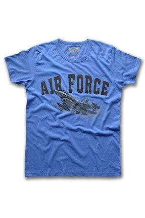 Airforce Erkek Kısa Kollu T-shirt - Açık Mavi TYC00228887676