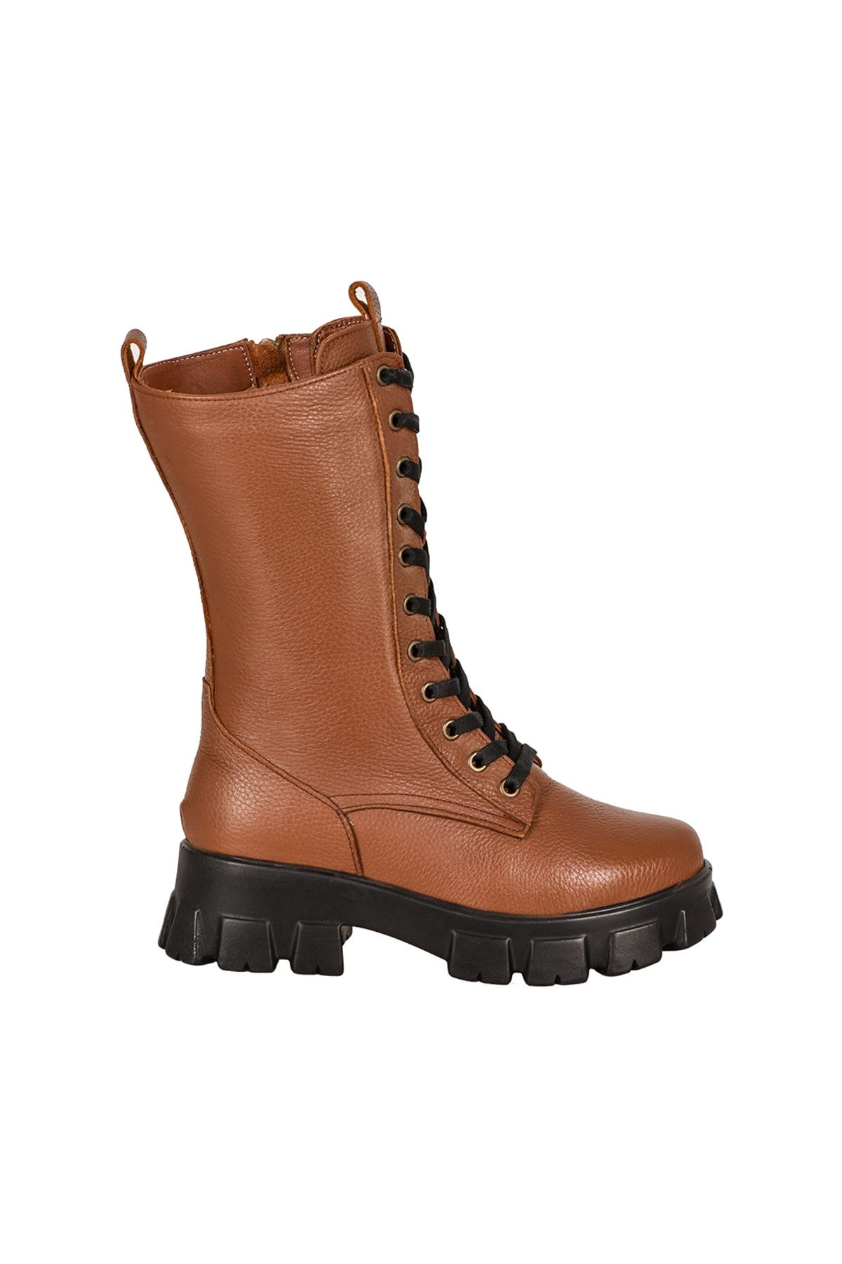 Moosefield-Ghete de damă din piele naturală cu design special, cafeniu 6