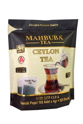 Tea Std 2575 Ithal Seylan Sri Lanka Ceylon Demlik Poşet Siyah Kaçak Yaprak Çayı 105x4gr MAHBUBA DEMLİK POŞET ÇAY