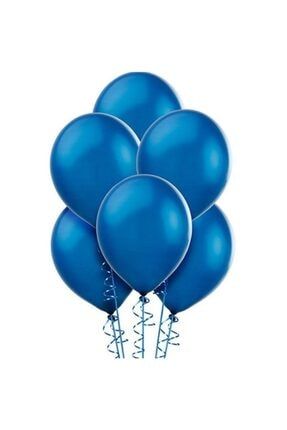 75 Adet Metalik Sedefli Koyu Mavi Lacivert Balon, Helyumla Uçan-dogum Günü-parti-kaliteli Balon METALİKBALON75