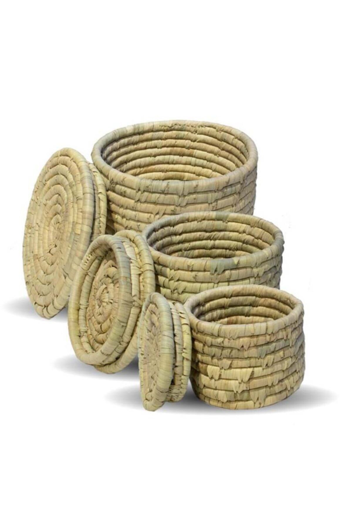 PANALI Pnl Natural 3 Lü Düzenleyici Kapaklı Sepet Pnl-bdd-31