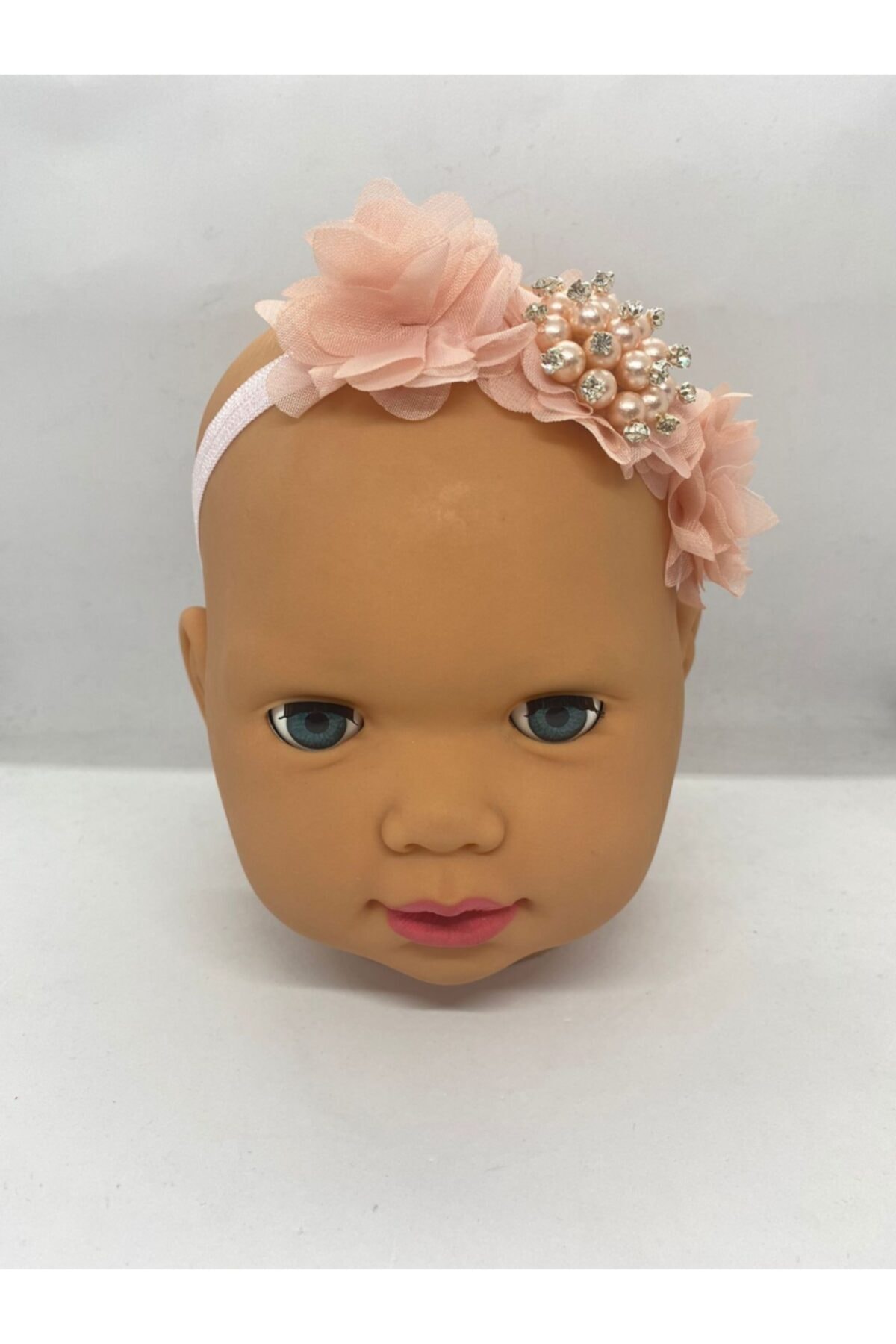 Melkady 278pu - Çiçekli Şık Broşlu Bebek Bandı (0-6 AY)