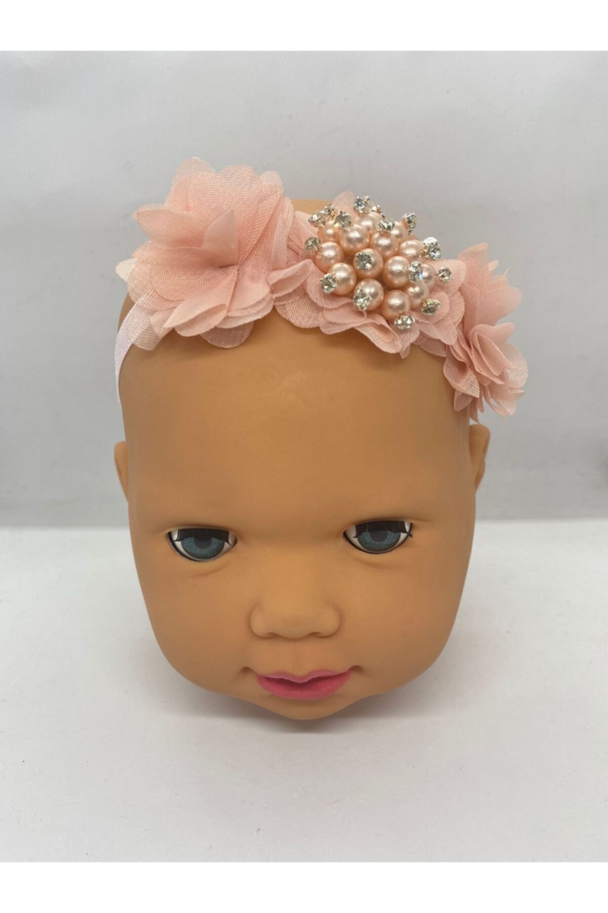 Melkady 278pu - Çiçekli Şık Broşlu Bebek Bandı (0-6 AY) 4
