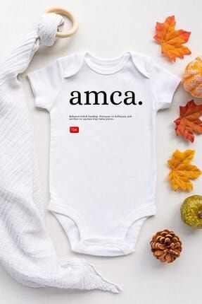 Unisex Bebek Beyaz Amca Tdk Çıtçıtlı Body AMCA2487