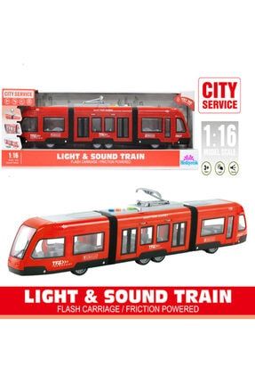 Oyuncak 1:16 Sesli Ve Işıklı City Liner Kırmızı Tramvay 45 Cm UFY930AV