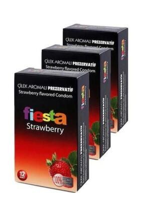 Çilek Aromalı 36' li Prezervatif Fiesta Strawberry Kondom SAG38
