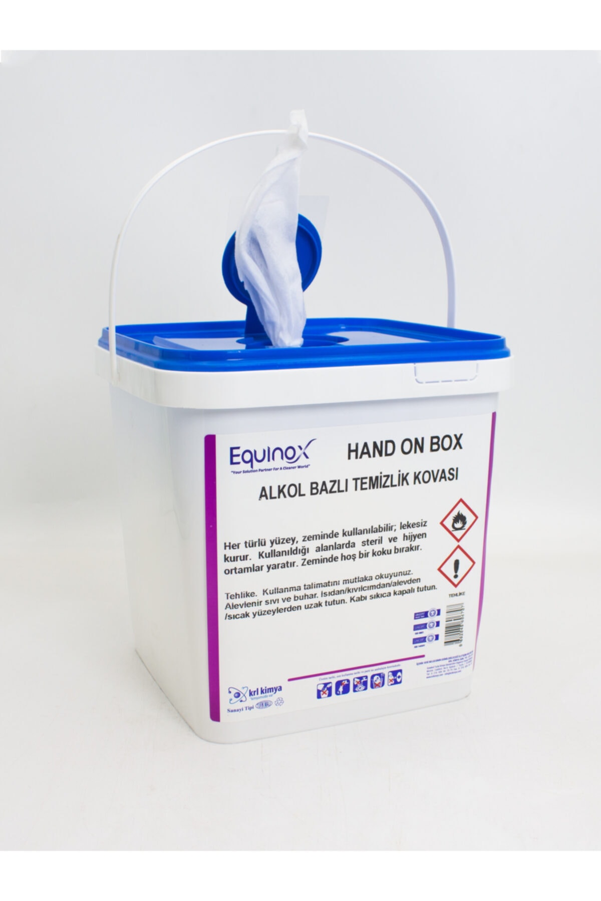 Equinox Hand On Box Alkol Bazlı Hijyenik Havlu (BÜYÜK YAPRAKLI 250 YAPRAK)