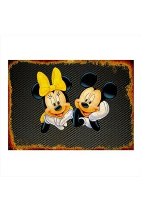 Ahşap Tablo Mickey Ve Minnie Mouse TBLMGYT3742