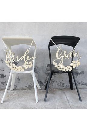 Bride Groom Sandalye Arkası Dekoratif Yazı G10 Gi252736