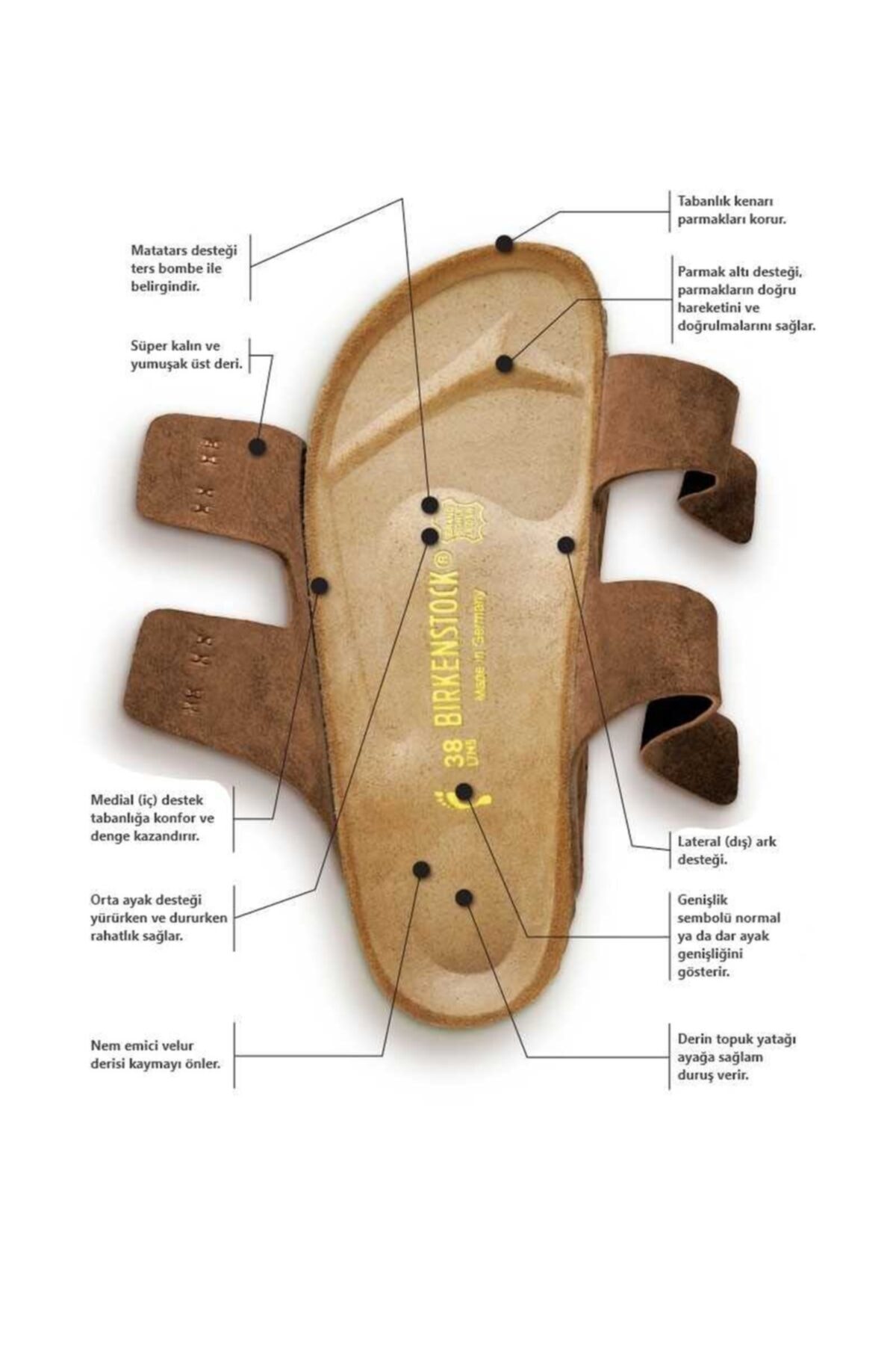 دمپایی بیرکن استاک زنانه چرم مصنوعی نقره اي لایسنس دار- تحت لیسانس راسته      لباس خانگی | Birkenstock 43851 DE - تصویر 5