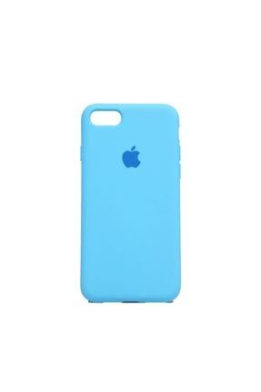 Apple Iphone 7 Altı Kapalı Logolu Lansman Kılıf Kapak Mavi CLL0001
