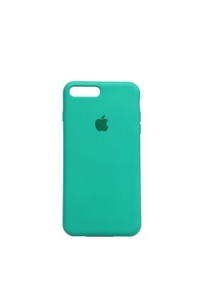 Apple Iphone 7/8 Plus Uyumlu Altı Kapalı Logolu Lansman Kılıf Kapak Mercan Yeşil CLL0006