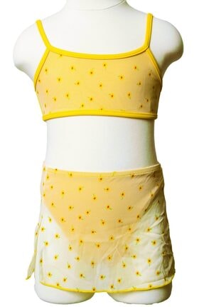 Ayl Kız Çocuk Bustiyer Model Tül Etekli Empirme Alt Üst Bikini Takım 193-94a ÇBE193-94A