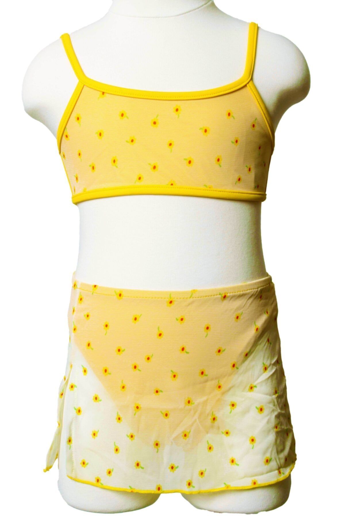 Sude-طقم بيكيني للفتيات من Ayl موديل Bustier مع تنورة من التول ومطبوع من الأسفل 193-94a 1