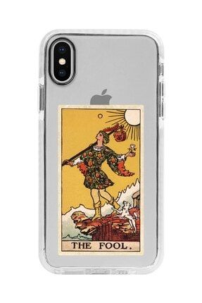 Iphone Xs Beyaz Kenarlı Anti Shock The Fool Desenli Telefon Kılıfı IPXSANTI-257
