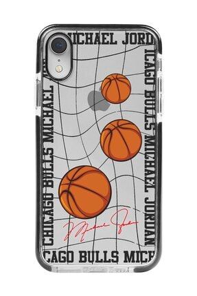 Iphone Xr Siyah Kenarlı Anti Shock Basketball Desenli Telefon Kılıfı IPXRANTI-286