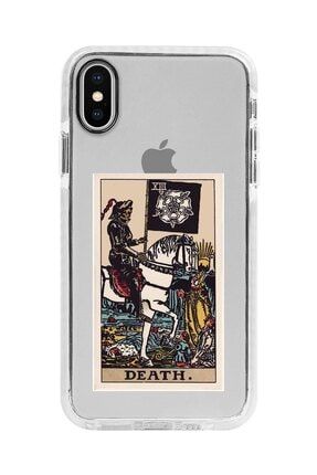 Iphone X Beyaz Kenarlı Anti Shock The Death Desenli Telefon Kılıfı IPXANTI-226