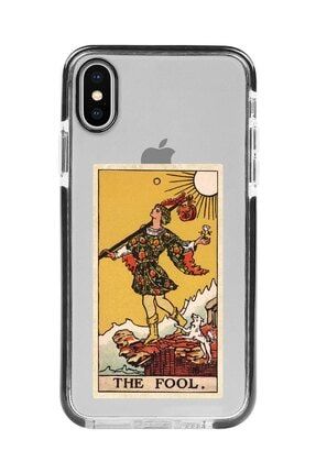 Iphone X Siyah Kenarlı Anti Shock The Fool Desenli Telefon Kılıfı IPXANTI-257